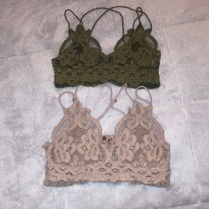 Free People lace bralettes